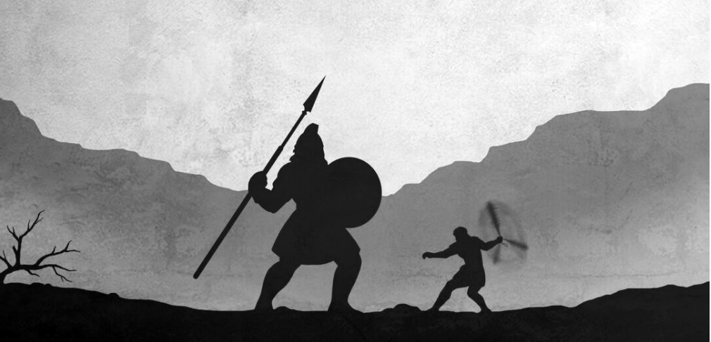 The War In Ukraine And The New Humanism: David Versus Goliath - illustration